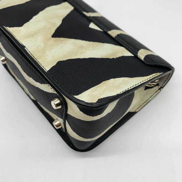 Furla Black Zebra Print Metropolis Crossbody Bag - Picture 8 of 11